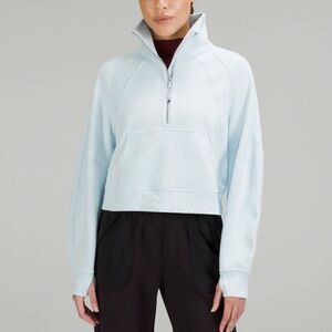 Lululemon Scuba Oversized Funnel Neck Half Zip in Powder Blue